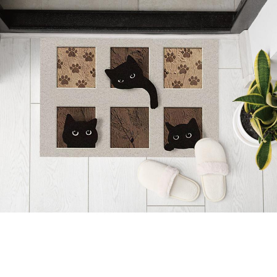 ラグマット 泥落とし 洗える 玄関マット 屋外 屋内 カーペット 猫柄雑貨 楽天市場】ラグマット 泥落とし 洗える 玄関マット 屋外 屋内