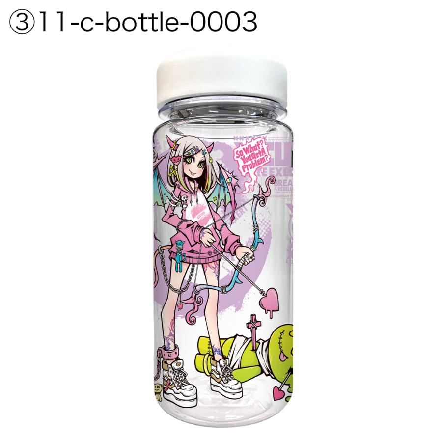 クリアボトル 400ml 水筒 ウォーターボトル おしゃれ かわいい 作家