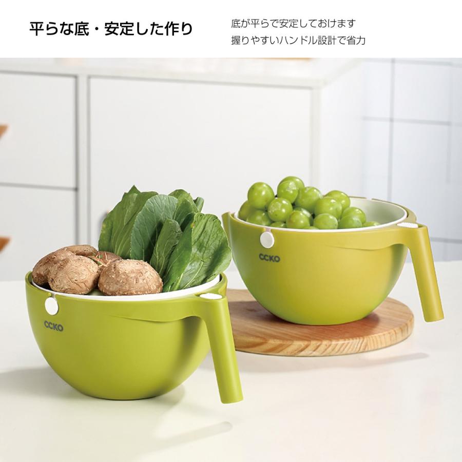 水切りかご ボウル付き 水切り カゴ ざる ザル ボウル ボール 野菜洗い 米研ぎ 取っ手付き  colander |  | 08