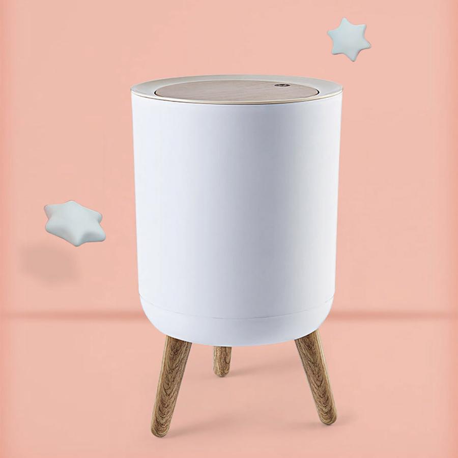 ゴミ箱 ごみ箱 木目調 ダストボックス ワンタッチ 7L 7リットル 北欧風