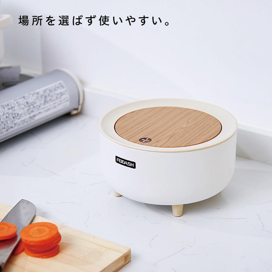 ゴミ箱 ごみ箱 木目調 ミニ ダストボックス ワンタッチ 2L 2リットル