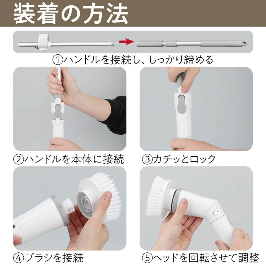 クリーニングブラシ 電動お掃除ブラシ 6種ヘッド ポリシャー クリーニングブラシ 電動お掃除ブラシ 6種ヘッド ポリシャー