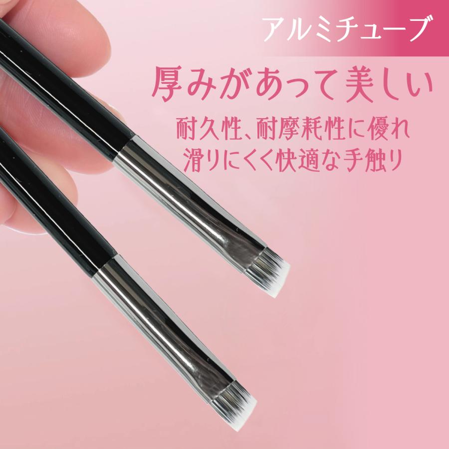 アイブロウブラシ ダブルヘッド ハンドルブラシ 眉ブラシ 1本2役