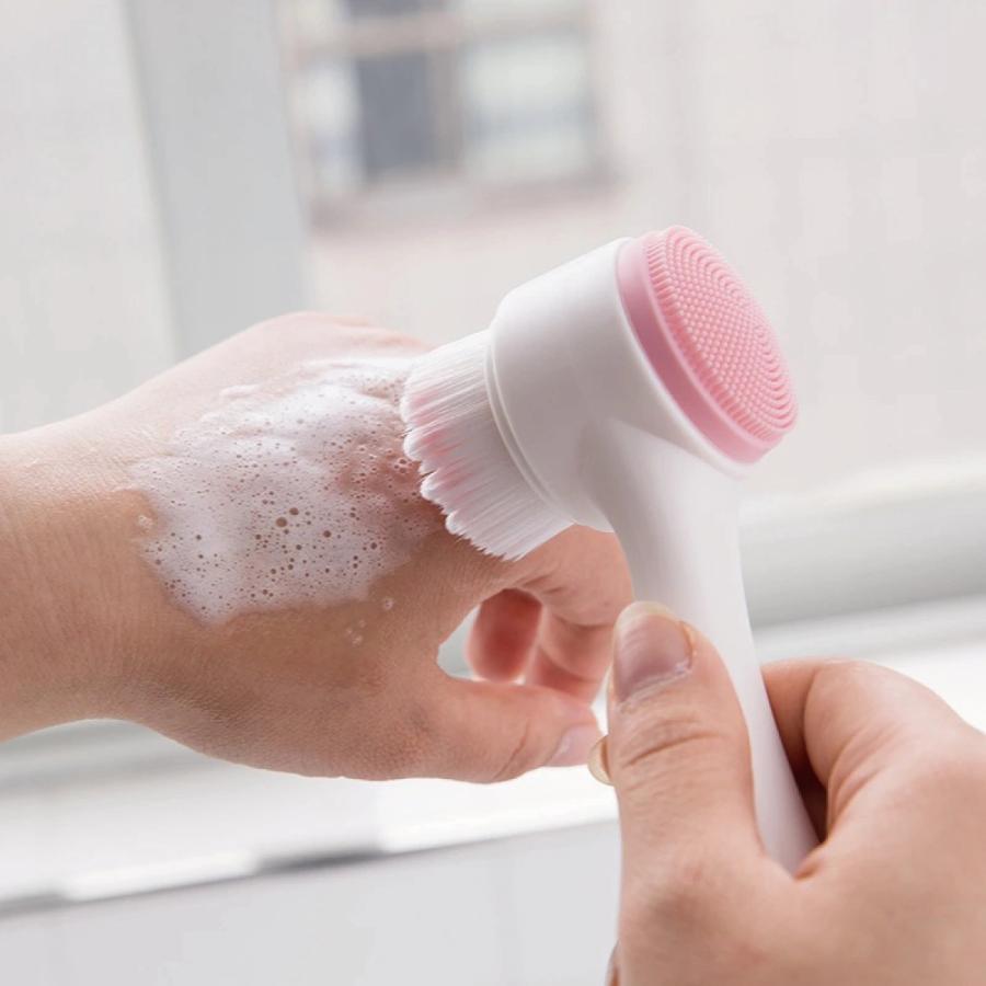洗顔ブラシ 2個セット ファイスブラシ クレンジングブラシ 手動洗顔