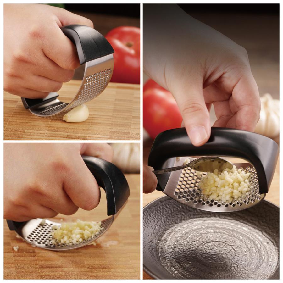 ガーリックプレス ステンレス にんにくつぶし ニンニク みじん切り