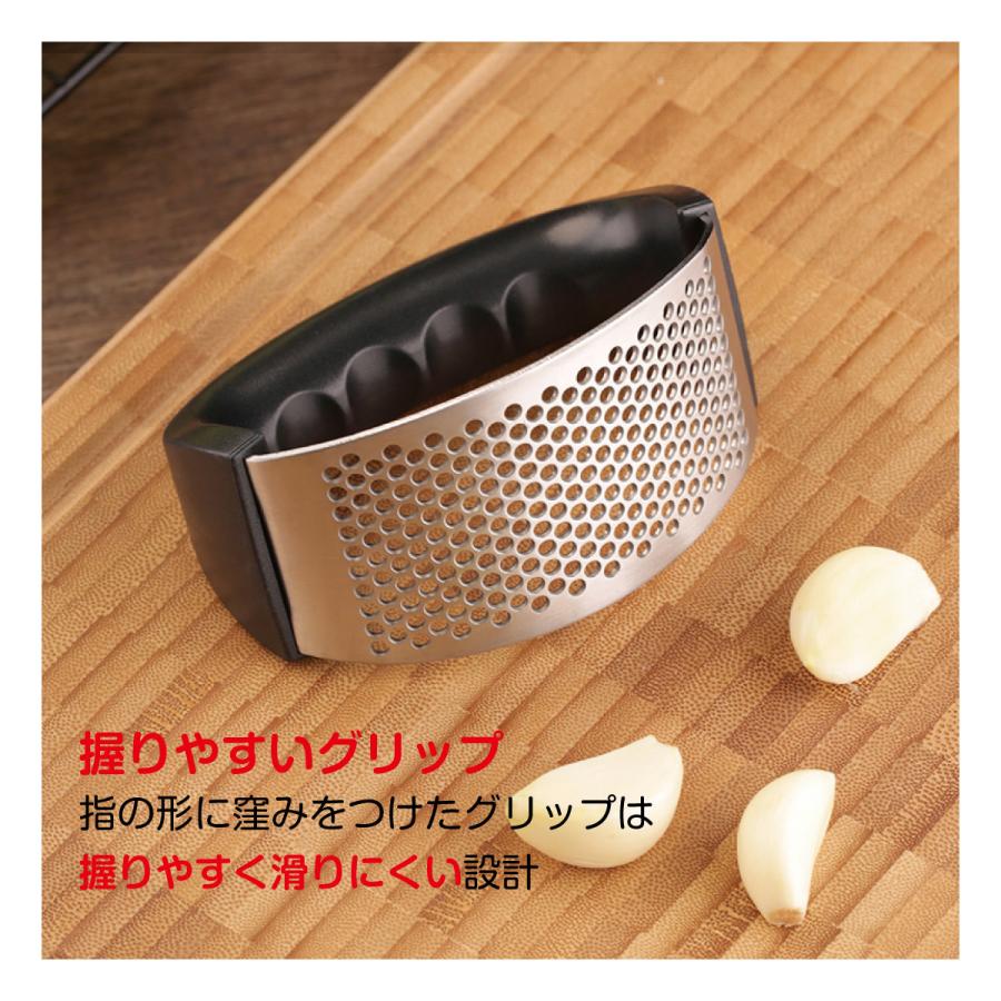 ガーリックプレス ステンレス にんにくつぶし ニンニク みじん切り ガーリックマッシャー garlicpress garlicpress