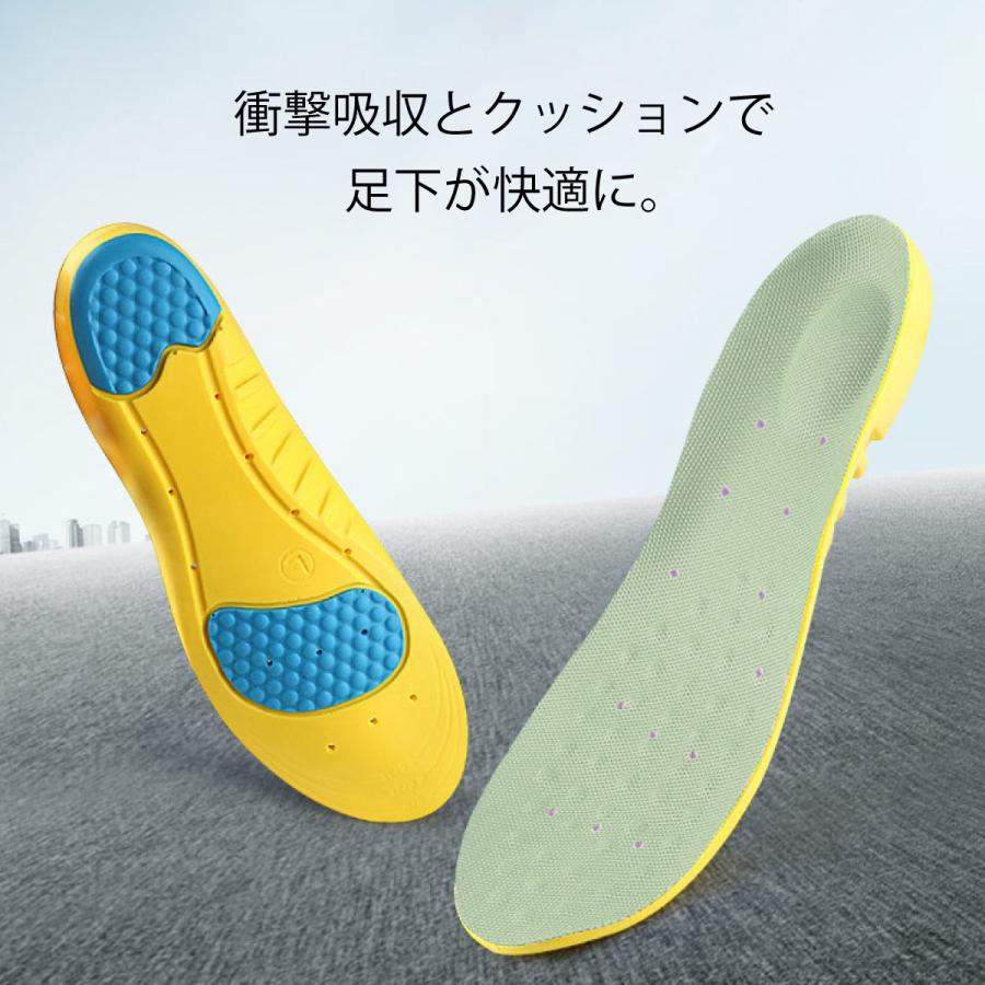 インソール 衝撃吸収 低反発 中敷 アーチサポート レディース スニーカー スポーツ gel-insoles｜gochumon｜02