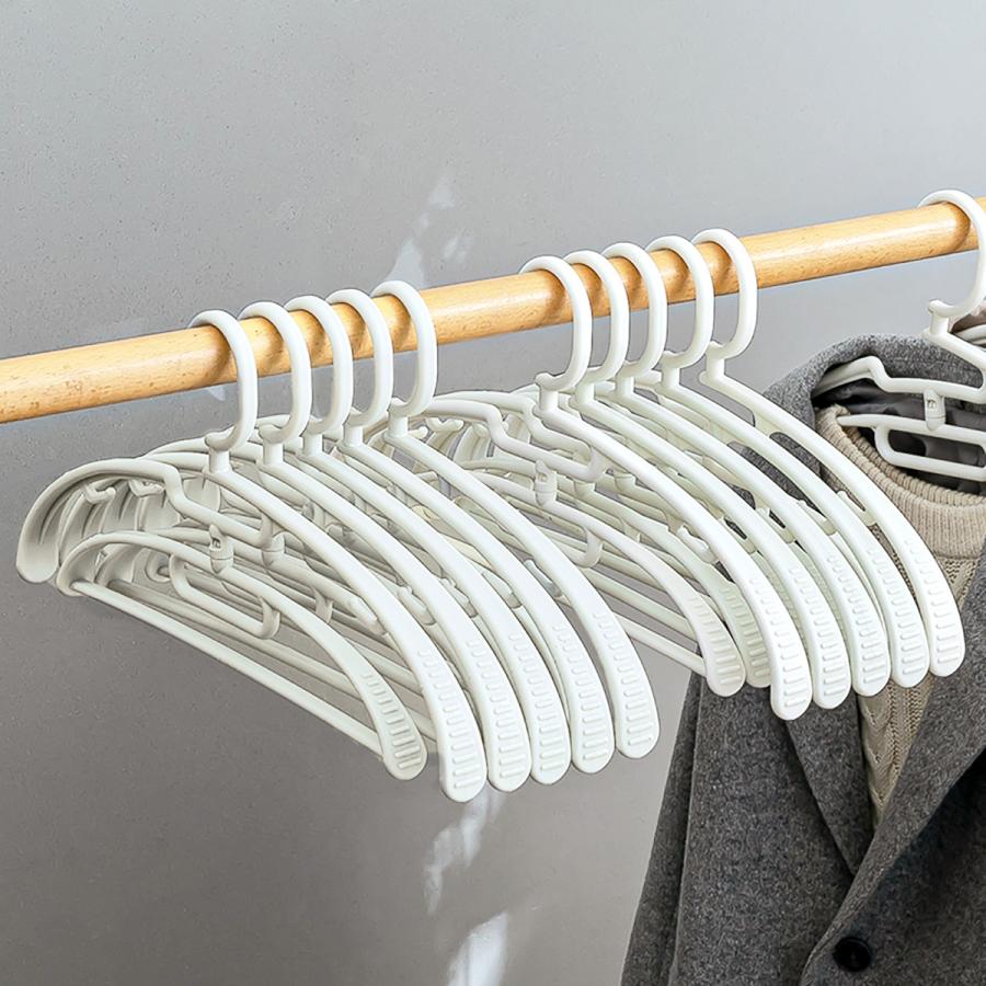 ハンガー ダブルハンガー 6本セット 上着 インナー ズボン 襟が伸び