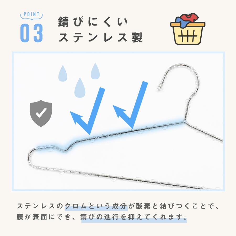 ステンレスハンガー 10本セット 軽量 曲がらない 選べるサイズ 32cm