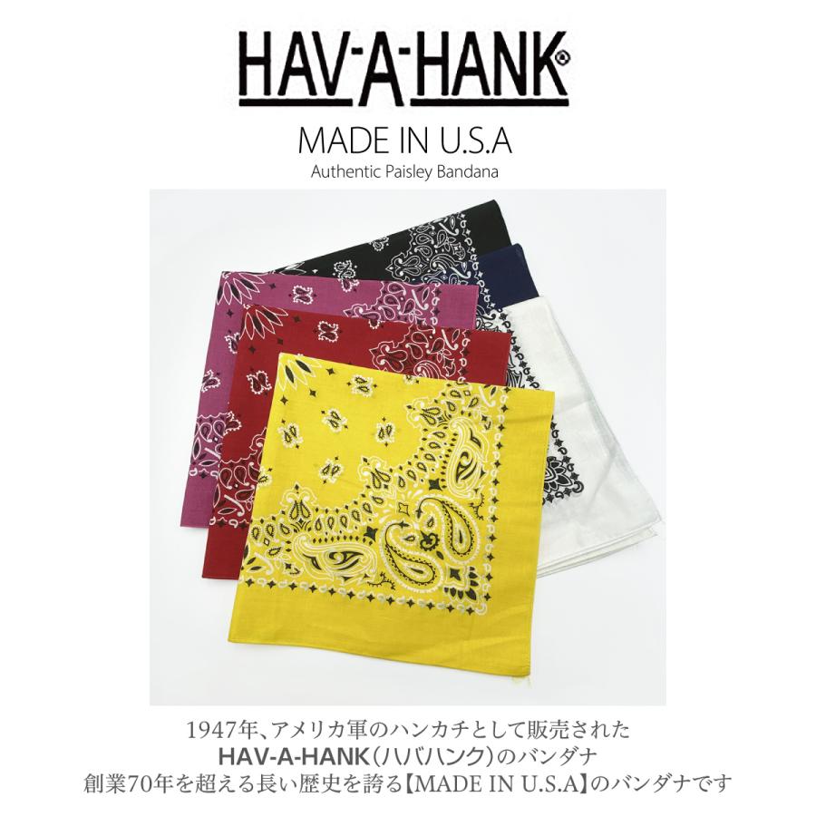 バンダナ ハンカチ ペイズリー HAV-A-HANK ハバハンク made in USA KC