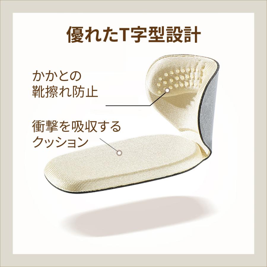 靴擦れ防止パッド かかと用 2足セット 4枚 T字型 ジェルパッド かかと