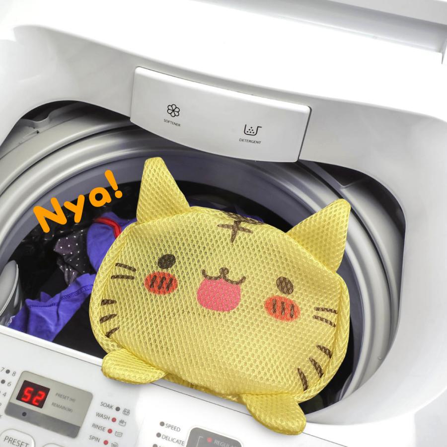 洗濯ネット ランドリーネット 猫 かわいい ネコ メッシュ おしゃれ 洗濯用品 衣類 下着 靴下 新生活 jinyan-l-net |  | 11