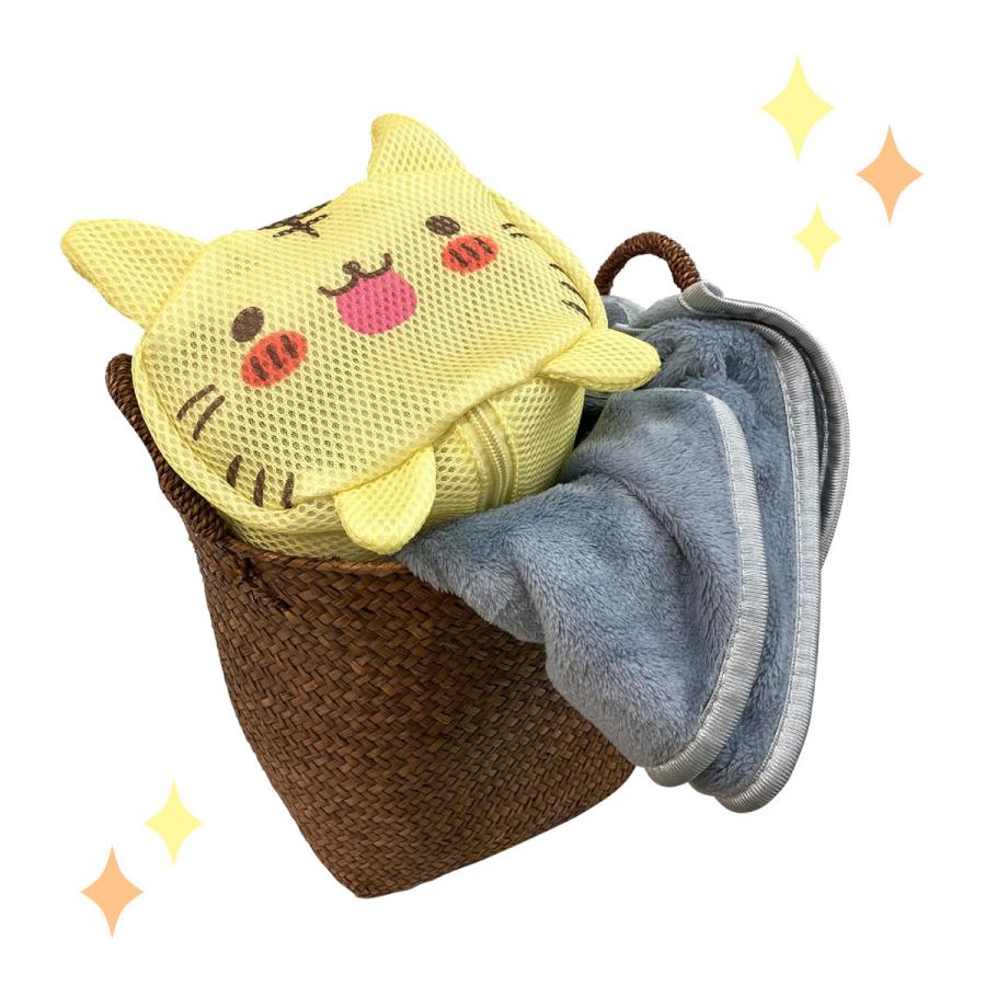 洗濯ネット ランドリーネット 猫 かわいい ネコ メッシュ おしゃれ 洗濯用品 衣類 下着 靴下 新生活 jinyan-l-net |  | 09