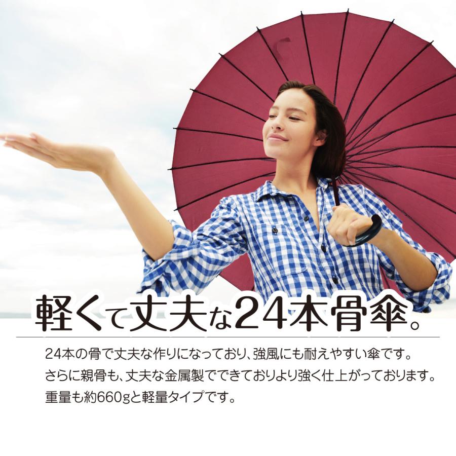 傘 かさ 24本骨傘 雨に濡れると浮きでる花柄 レディース かわいい