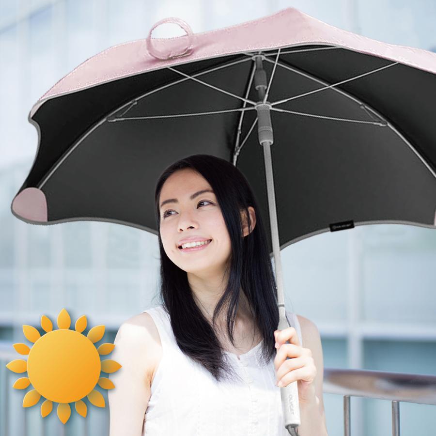 傘 日傘 晴雨兼用 レディース 長傘 かさ UPF50+ 尖りがない カバー付き