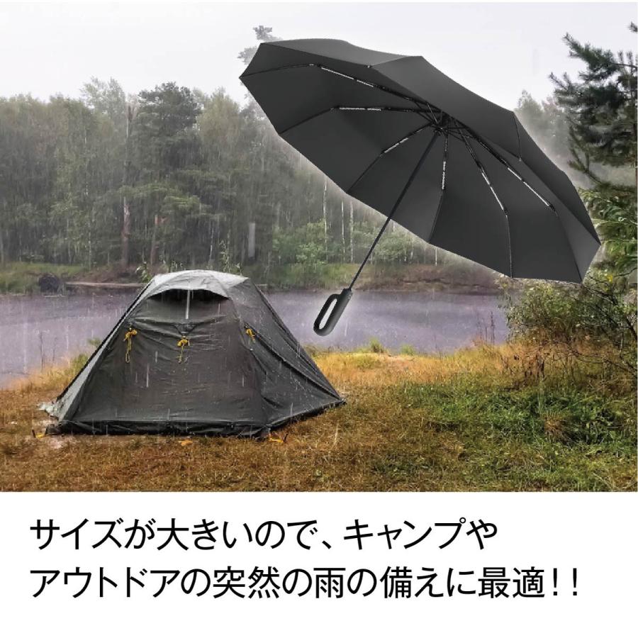 折りたたみ傘 自動開閉 BIG コンパクト 撥水加工 丈夫 高強度グラス