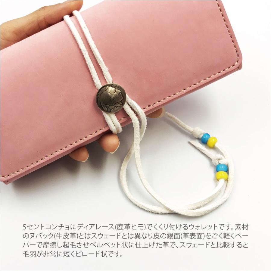 長財布 本革 レディース 牛革 革 ヌバック レザー KC,s