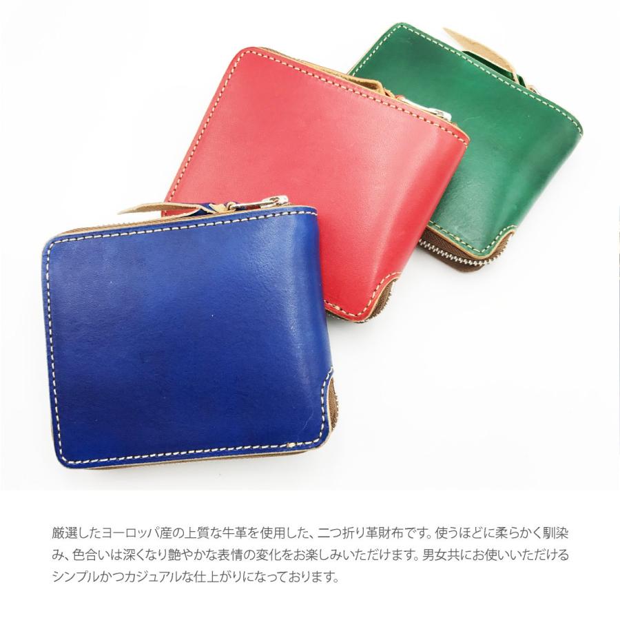 二つ折り革財布 財布 メンズ レディース ラウンドファスナー 二つ折り革財布 財布 メンズ レディース ラウンドファスナー