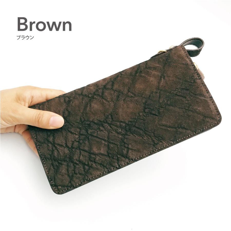 KC,s 長財布 ラウンドファスナー 象革 ハンターグリーン×ブラウン imgrc0092136645.jpg