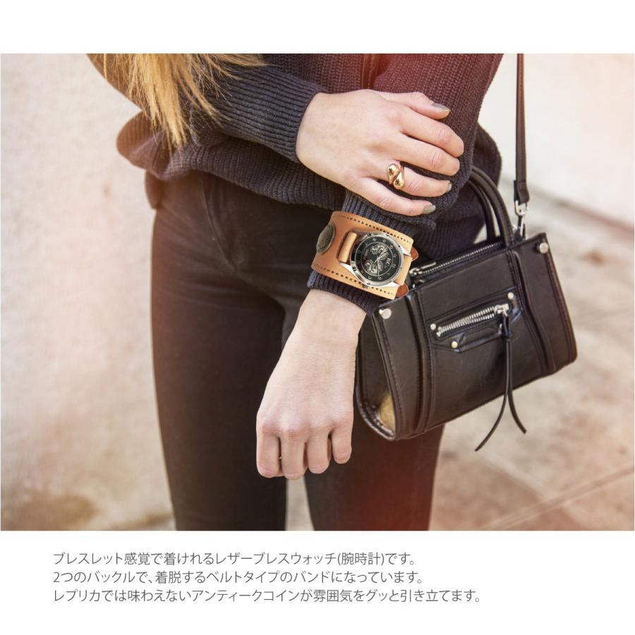 公*o様 【希少】KMRII　レザーブレスレット ダブルバックル クロコ型押し 腕時計 メンズ レディース 本革 革 レザー KC,s ケーシーズ ケイシイズ