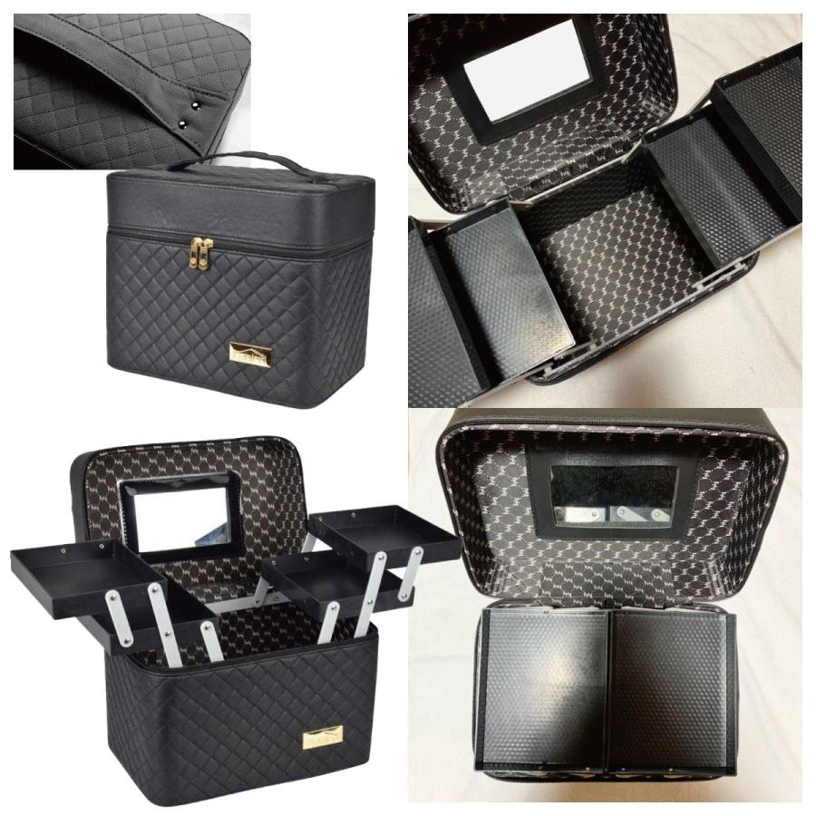 メイクボックス 大容量 鏡付き ミラー付き コスメボックス 化粧品