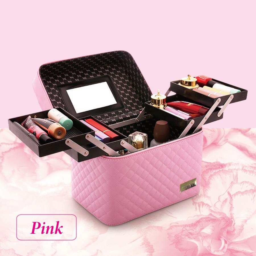 メイクボックス 大容量 鏡付き ミラー付き コスメボックス 化粧品