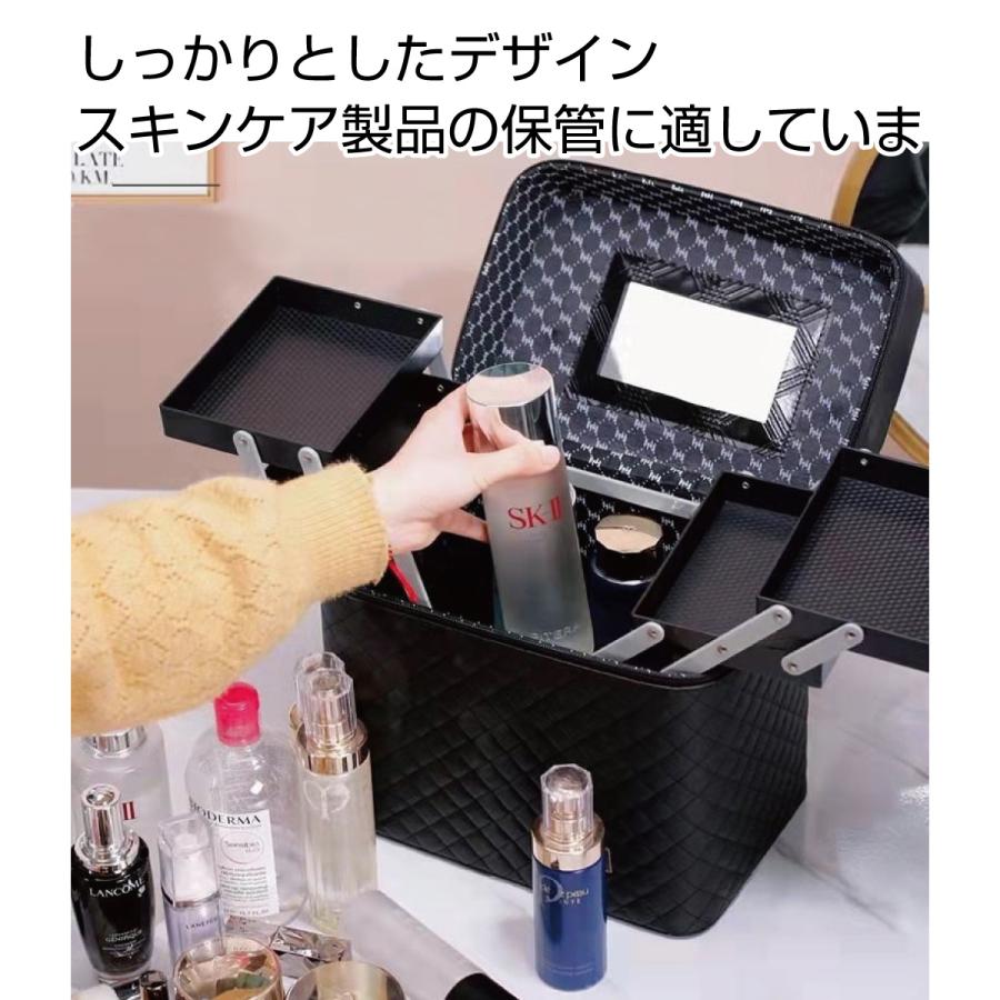 メイクボックス 大容量 鏡付き ミラー付き コスメボックス 化粧品 ケース コスメケース 化粧ボックス 化粧箱 メイク コスメ おしゃれ make-box :make-box:ご注文ドットコム 通販 特大アルミボックス メイクボックス 鏡付き 中皿付き ツールボックス 道具入れ コスメボックス シルバー 2985-97送料無料