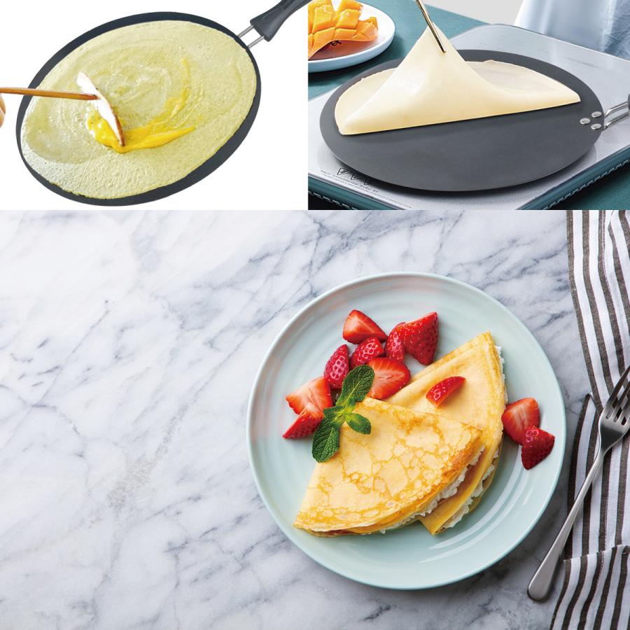 クレープパン 30cm クレープ トンボ付き IH対応 ハンディ クレープパン 30cm クレープ トンボ付き IH対応 ハンディ