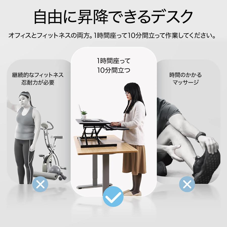 スタンディングデスク リフトアップデスク 折りたたみ 上下昇降式