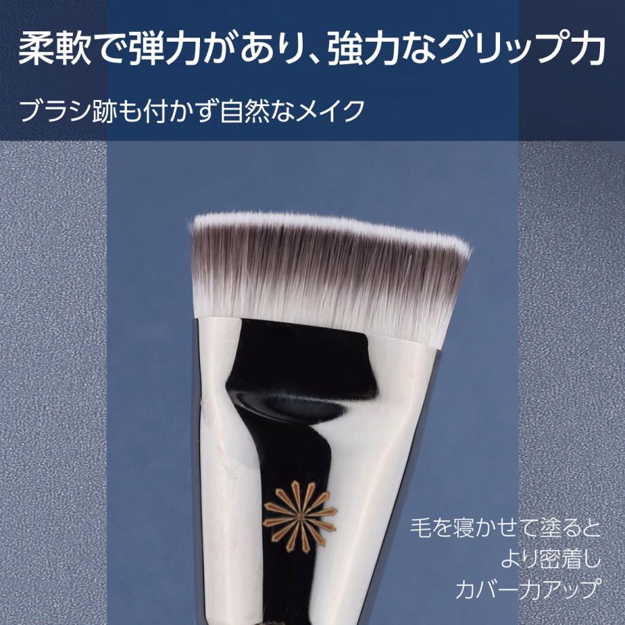 ファンデーションブラシ 短毛 平ブラシ 爆買 メイクブラシ リキッド