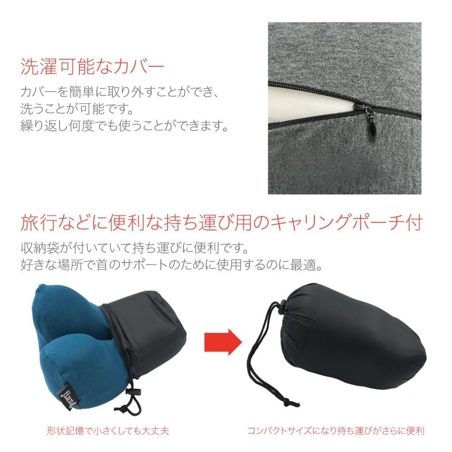枕 Travel pillow 低反発 クッション ネックピロー 飛行機 トラベル ピロ− ネック