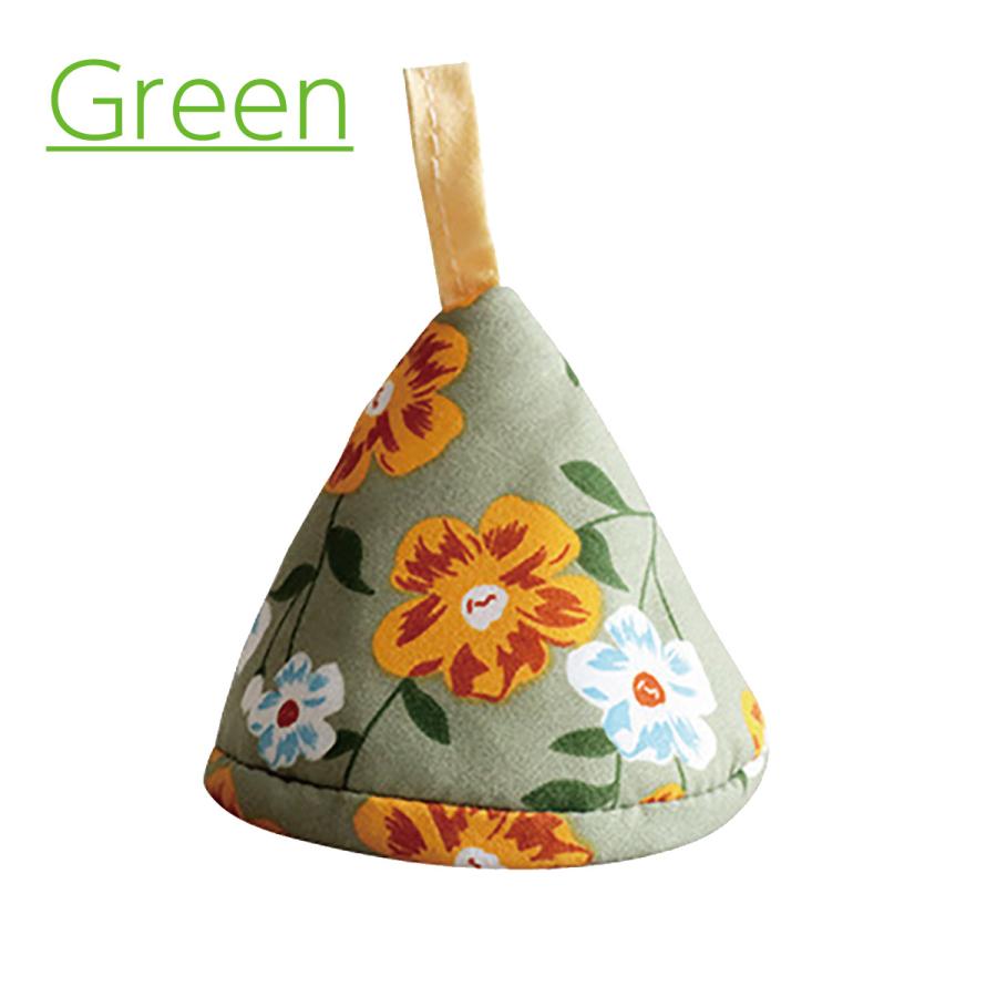 鍋つかみ 三角 3個セット コットン ステッチ ミニ 鍋掴み 北欧 耐熱