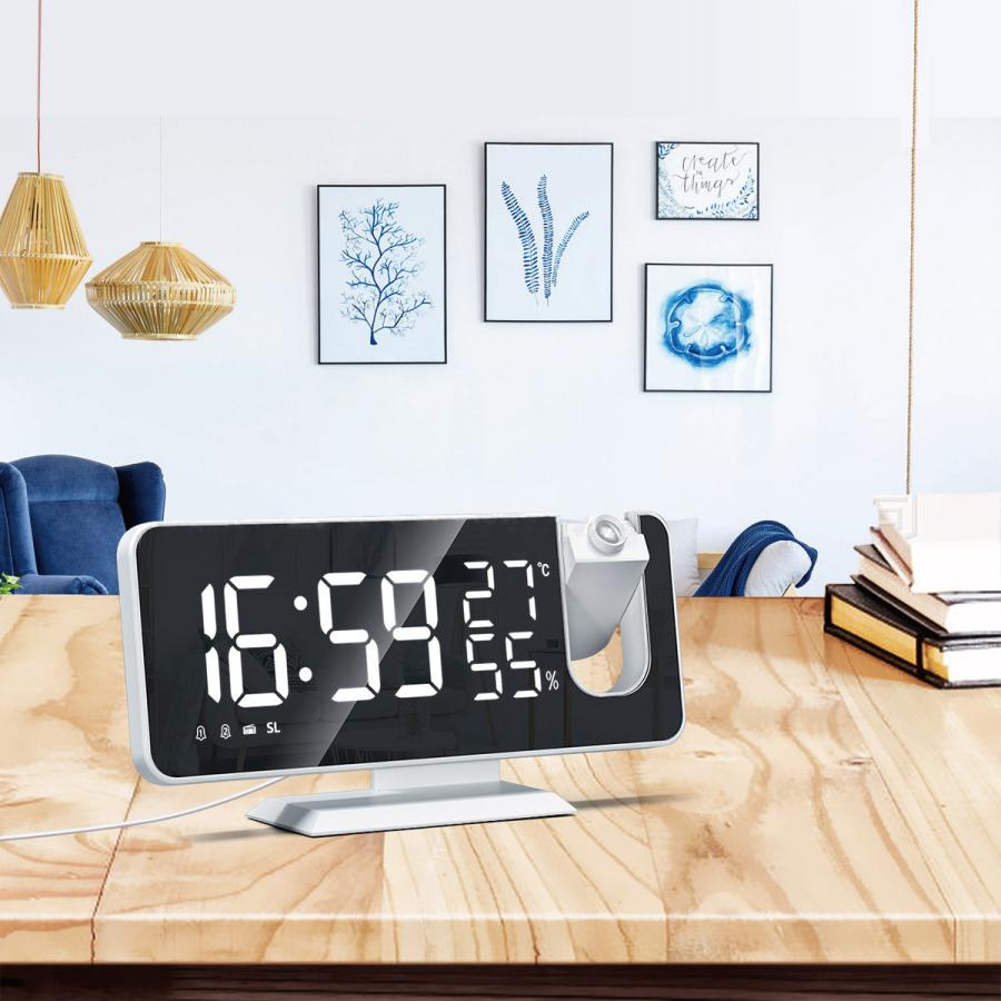 爆買 プロジェクター クロック 時計 天井 目覚まし時計 デジタル