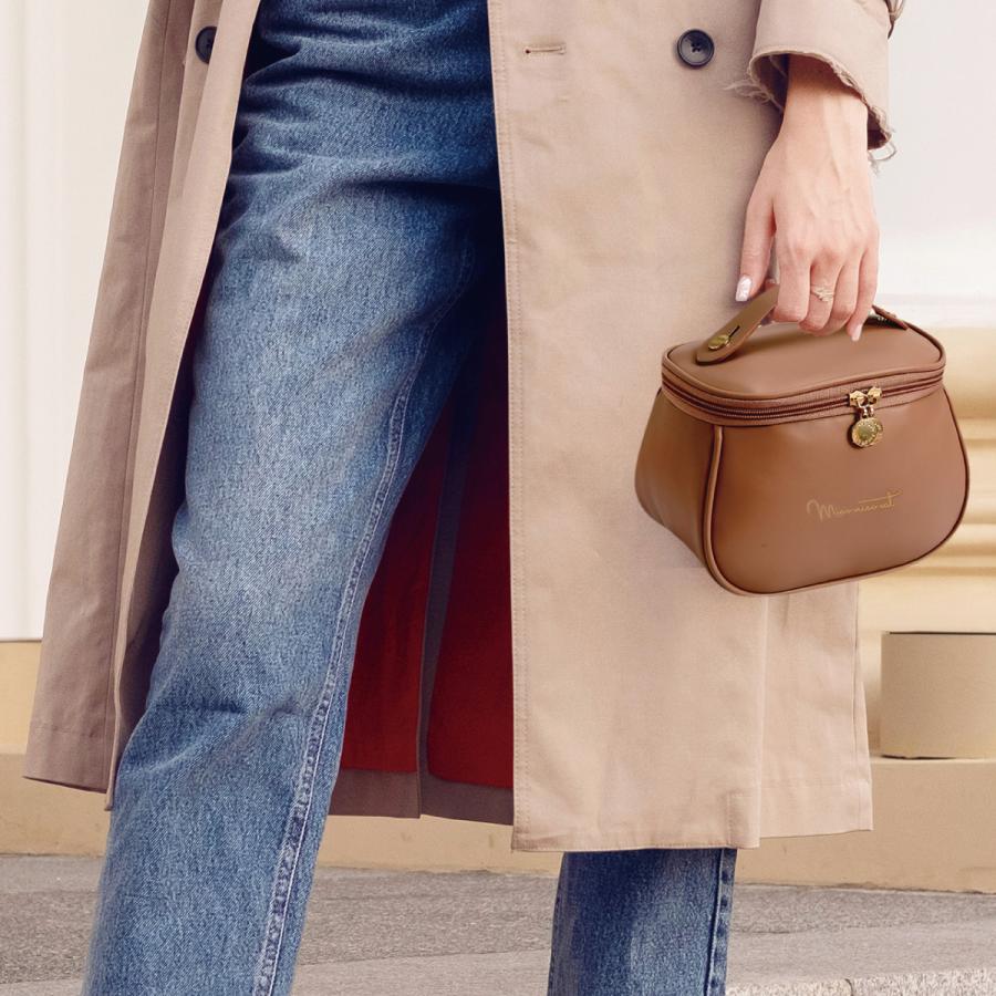 トラベル コスメ ティックバッグ レディース 二層メイクアップ 旅行 ブラウン 楽天市場】メイクポーチ 化粧ポーチ コスメバッグ メイク