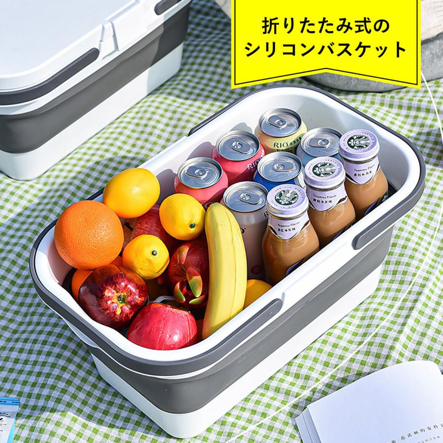 スノーピーク キャンピングバスケットセット CB-1 Cinsa 未使用 レア バスケット シリコン テーブル バケツ ピクニック キャンプ アウトドア