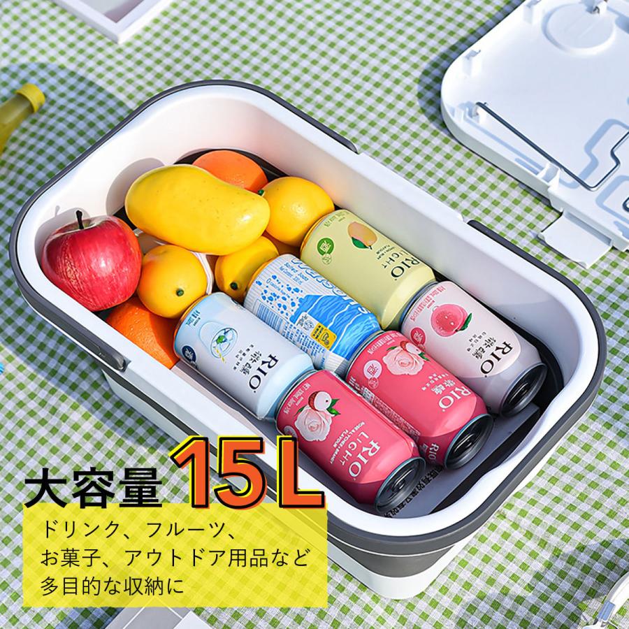 バスケット シリコン テーブル バケツ ピクニック キャンプ アウトドア