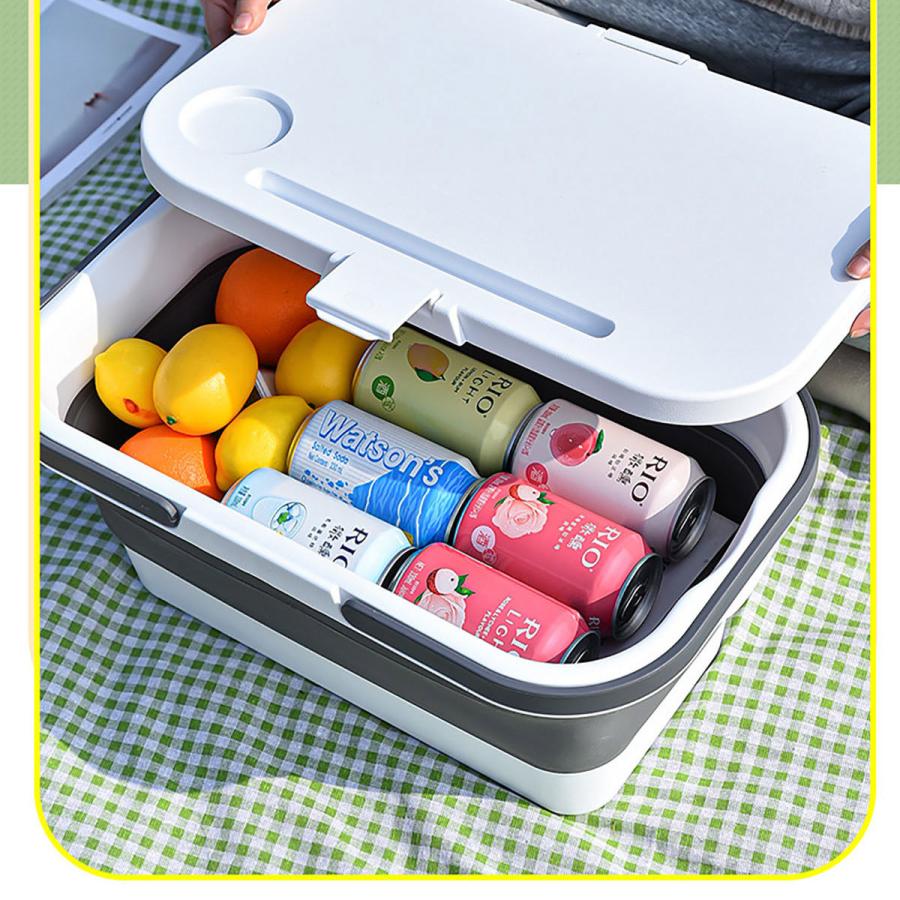 バスケット シリコン テーブル バケツ ピクニック キャンプ アウトドア