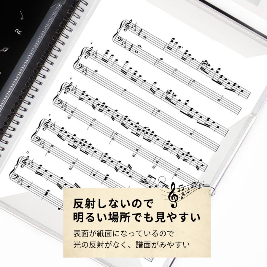 書き込める 楽譜ファイル 4面 見開き4面 20ファイル 40ページ ピアノ