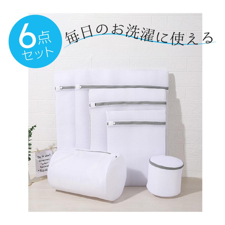 洗濯ネット 6点セット ランドリーネット 訳あり品送料無料 セット 大 小 ブラジャー 靴下 衣類 洗濯用品 Sen Net6 下着 大型 新生活