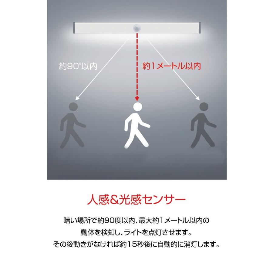 LEDライト 感知式 照明 人感 センサーライト ledセンサーライト 人感センサー ライト 屋外 室内 小型 玄関 クローゼット 廊下 jiang senser-01｜gochumon｜06