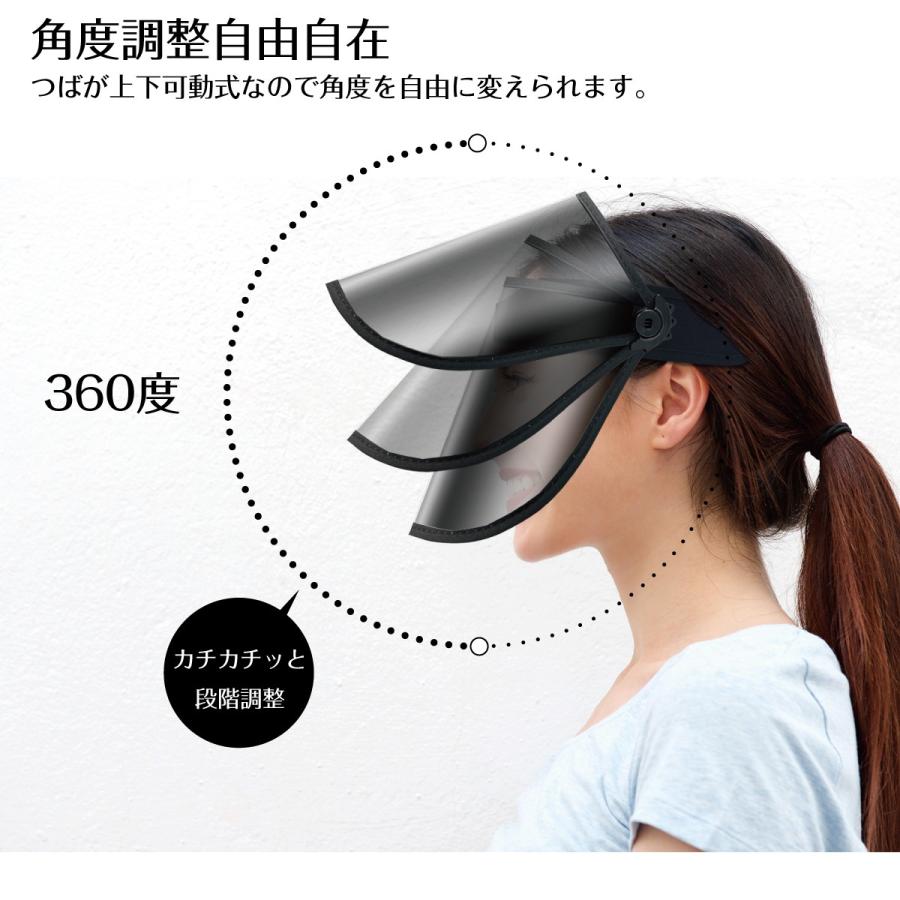 UVカット サンバイザー レインガード バイザー レディース 帽子