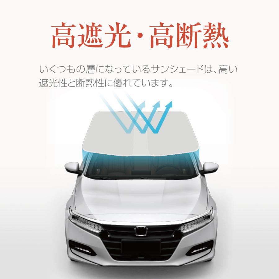 サンシェード 車 フロント 遮光 遮熱 車用 日除け 簡単 収納 UVカット