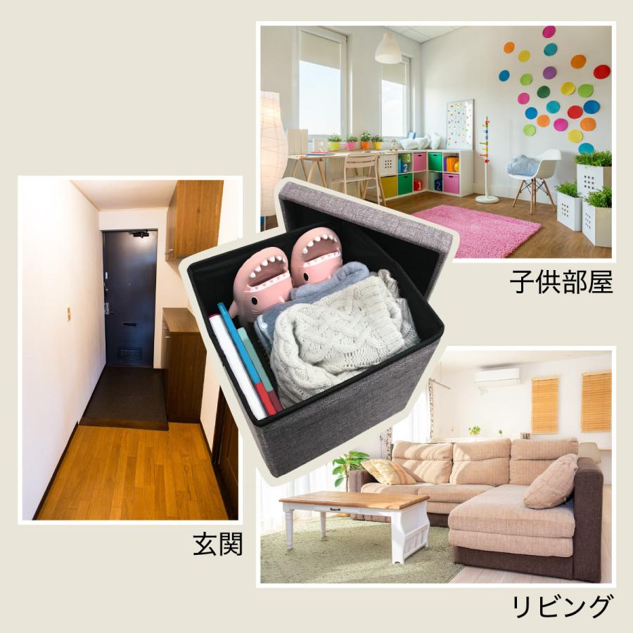 定番人気! 収納スツール 収納ボックス 座椅子 リビングチェア 足置き 玄関 Actnow 収納スツール 収納ボックス 座椅子 リビングチェア 足置き 玄関 簡易 家具 小物 インテリア (グレー, 40*25*25cm)