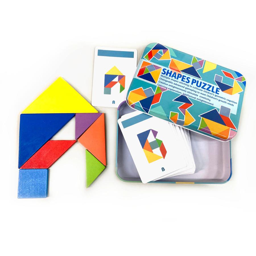 タングラムパズル パズル ゲーム 知育玩具 幼児 木製 教育 t