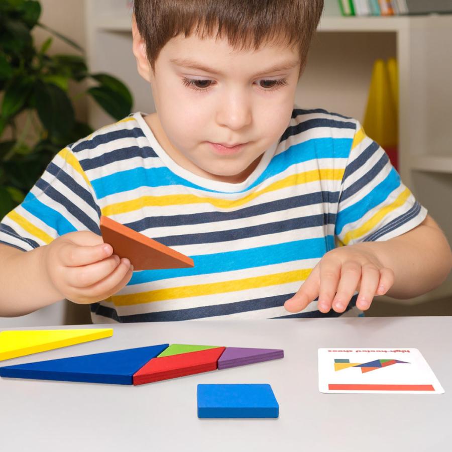 タングラムパズル パズル ゲーム 知育玩具 幼児 木製 教育 3歳 4歳 5歳 t-puzzle｜gochumon｜05