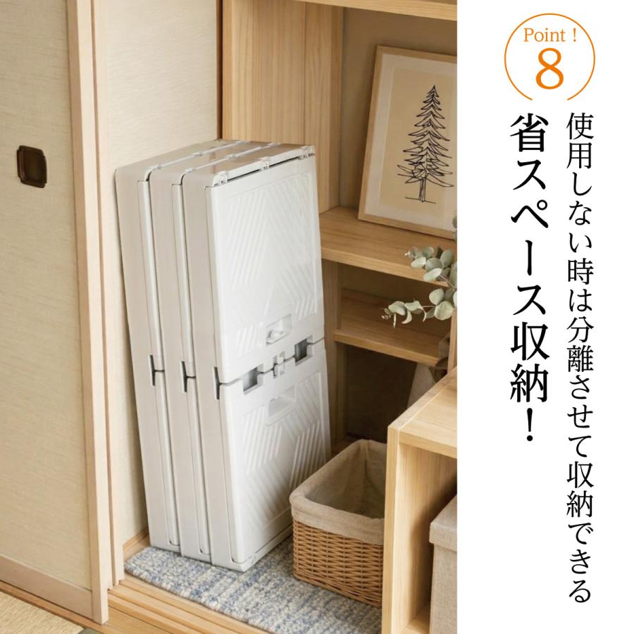 値下！【3個セット】折り畳みコンテナ　開閉扉付き 収納ボックス 折りたたみ 3個セット 3段 爆買 ボックス 収納ケース 前