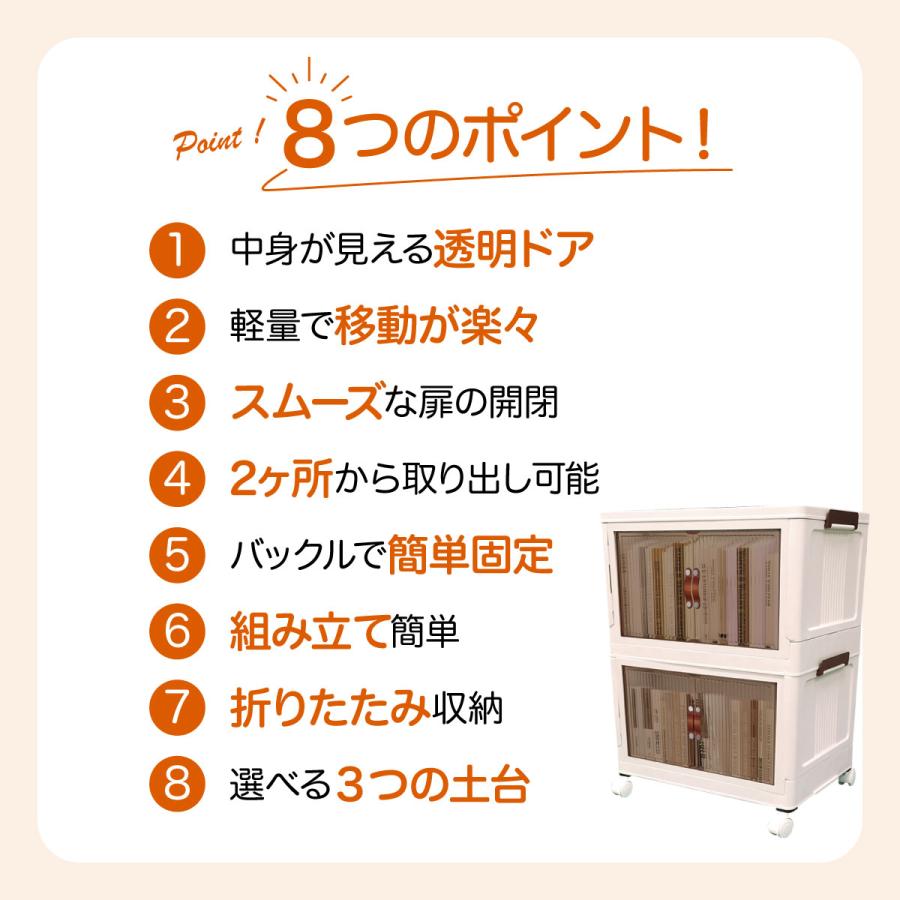 ②新品未使用　お洒落　収納ボックス 折りたたみ コンテナ　3層　キャスター付き 収納ボックス 折りたたみ 3個セット 3段 ボックス 収納ケース 前