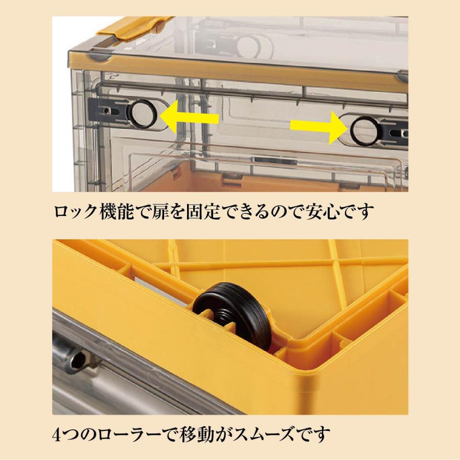 ⭐️【全国送料無料】2個セット　折りたたみ　プラスチック　コンテナ　ケース　収納 収納ボックス 折りたたみ 爆買 2個セット 2段 ボックス 収納ケース 前