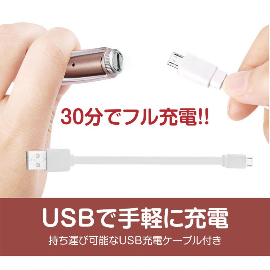 美顔器 ピンク 充電ケーブル付き 耳かき ライト付き ピンセット USB充電 子供 赤ちゃん ベビー