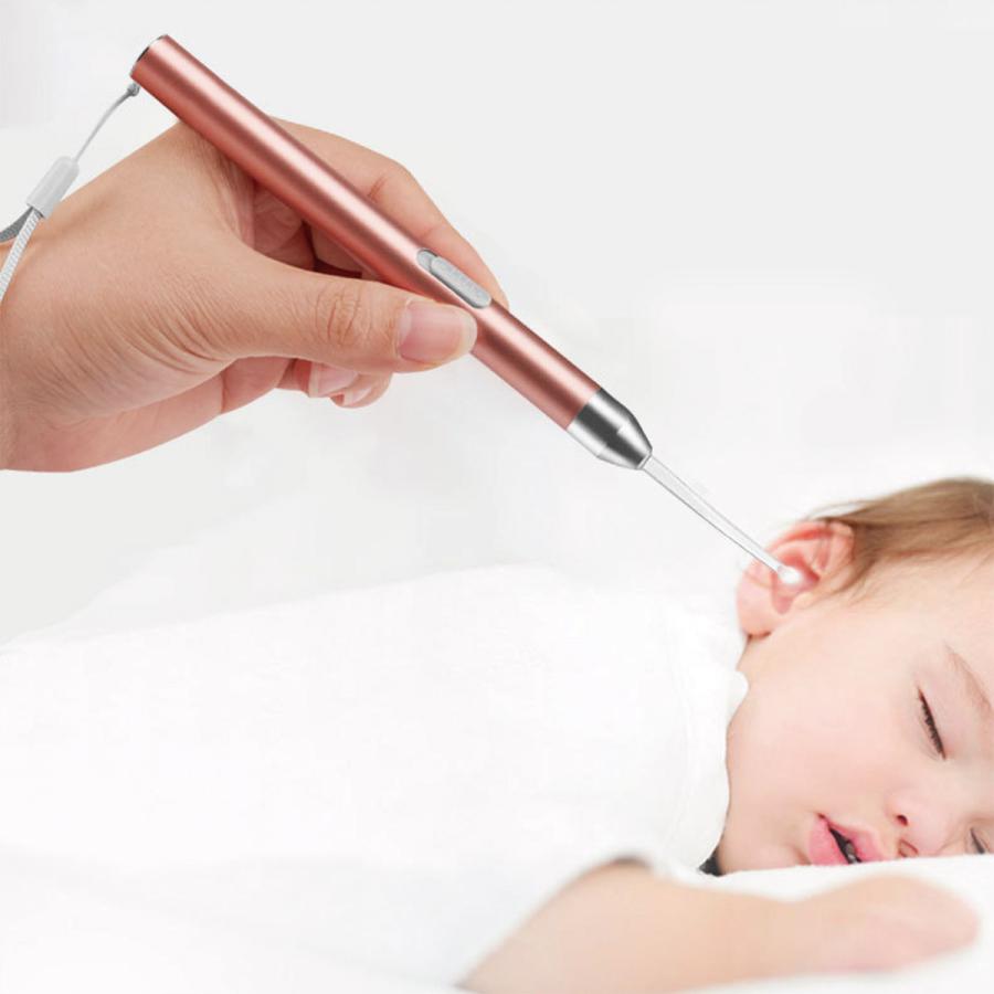 耳かき ライト付き ピンセット USB充電 子供 赤ちゃん ベビー